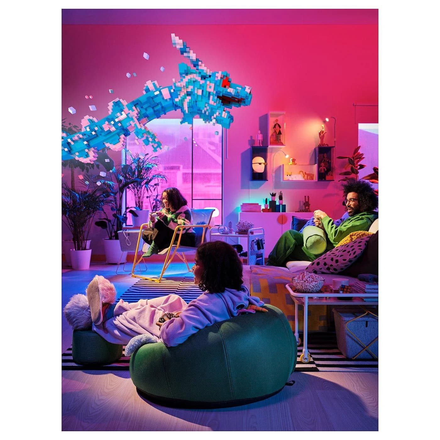 IKEA BRÄNNBOLL Gamingsessel Blau Faltbar