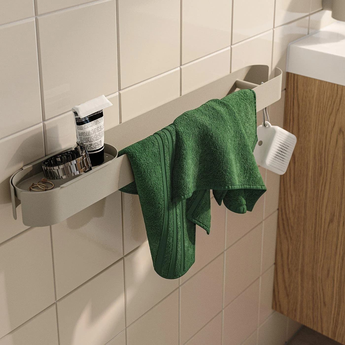 IKEA FLORSJÖN Handtuchstange Beige mit Ablage