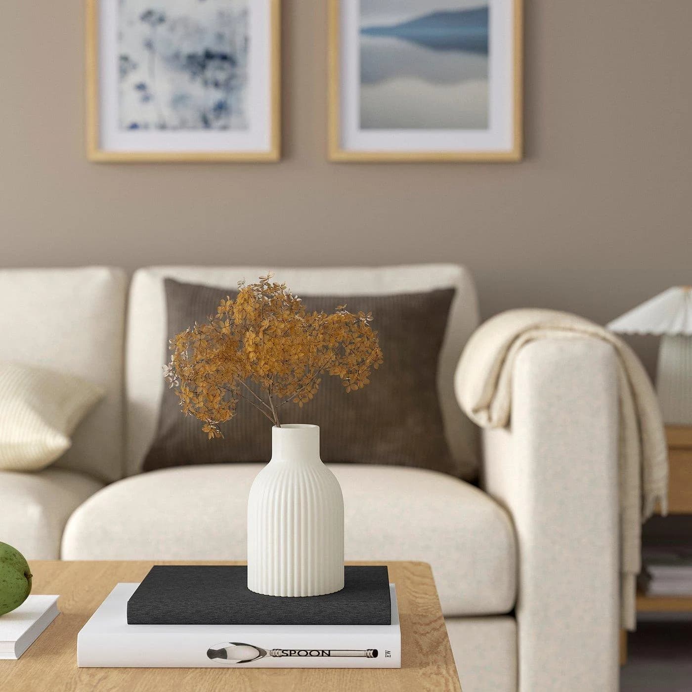 IKEA KAPKASTANJ Vase elfenbeinweiß minimalistisch