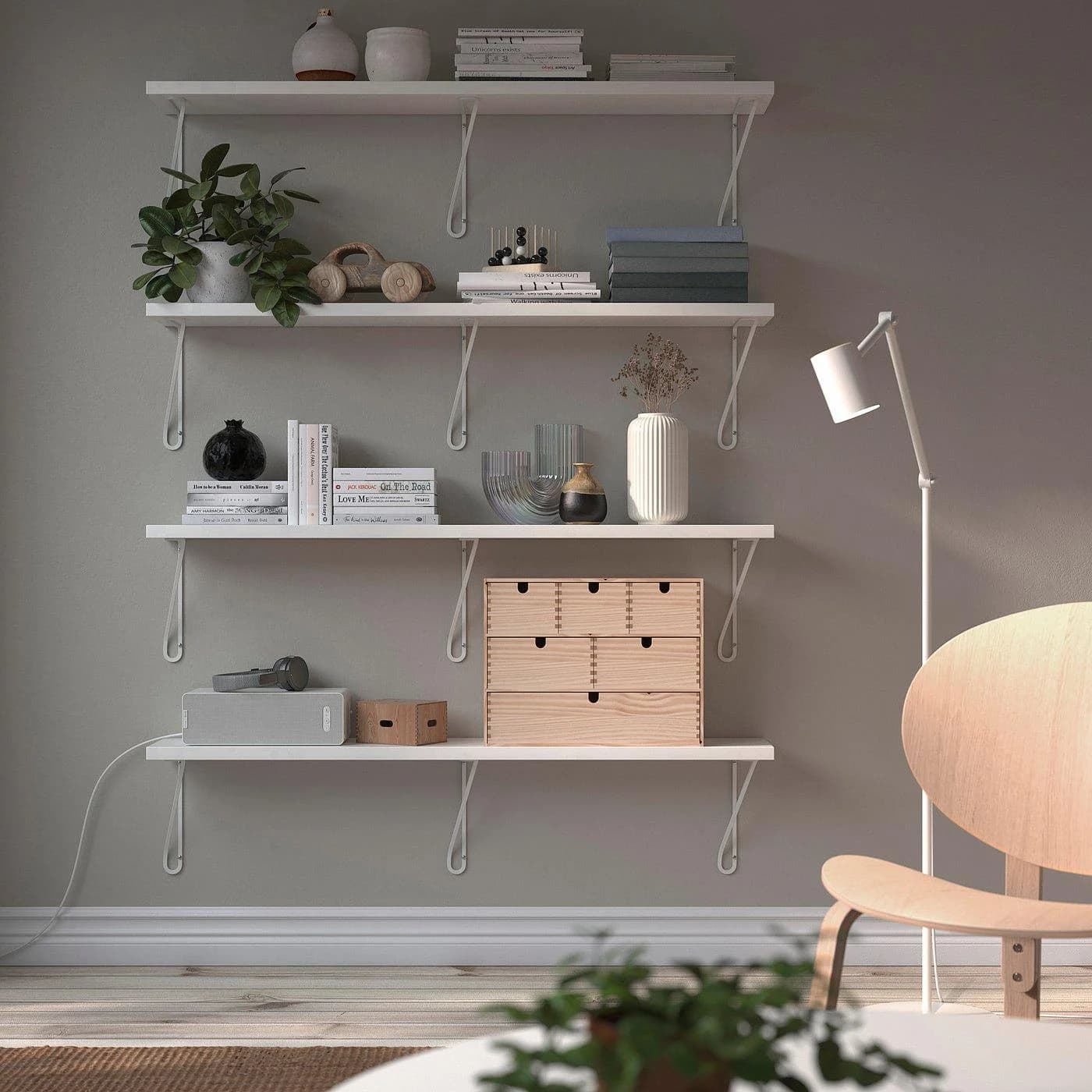 IKEA BERGSHULT / FÖRLÄGGARE Wandregal Weiß
