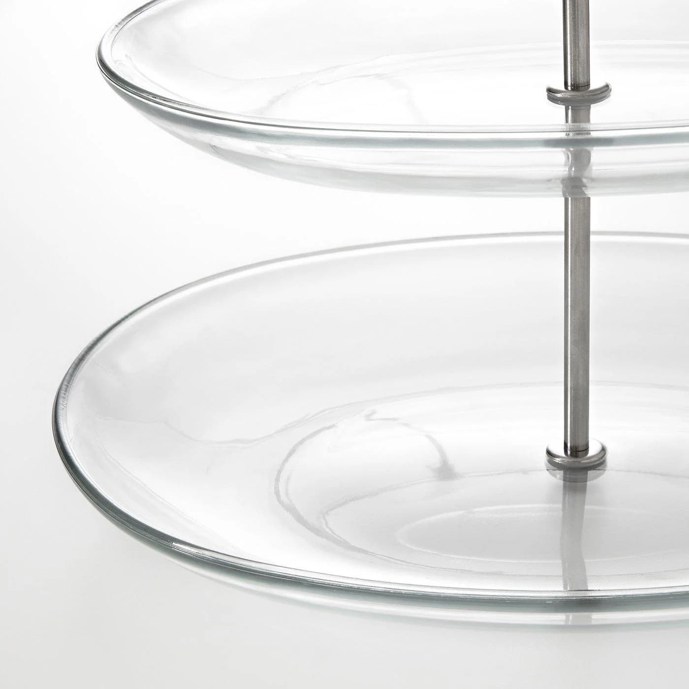 IKEA KVITTERA Etagere 3-fach Klarglas Edelstahl