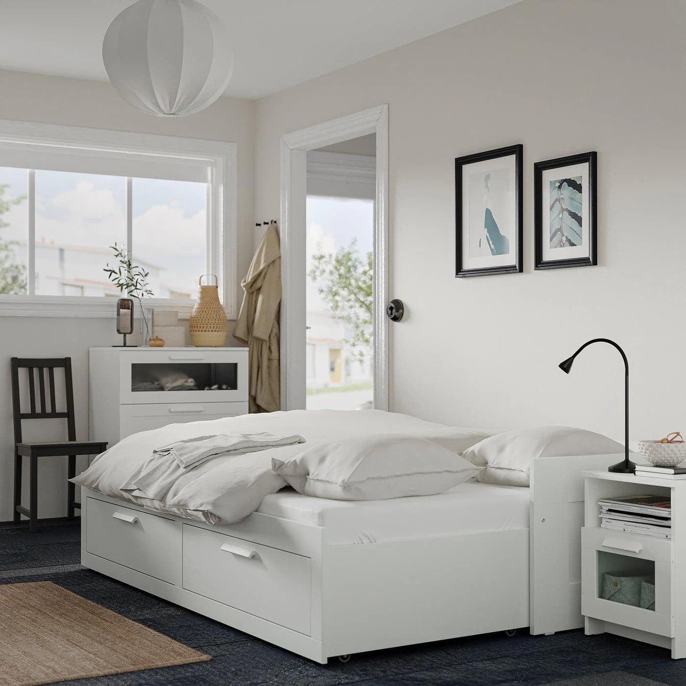 IKEA BRIMNES Schlafzimmermöbel 3er-Set Weiß