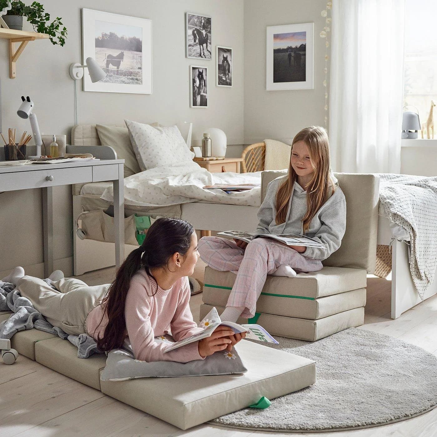 IKEA SLÄKT Sitzkissen/Matratze faltbar Beige/Grün