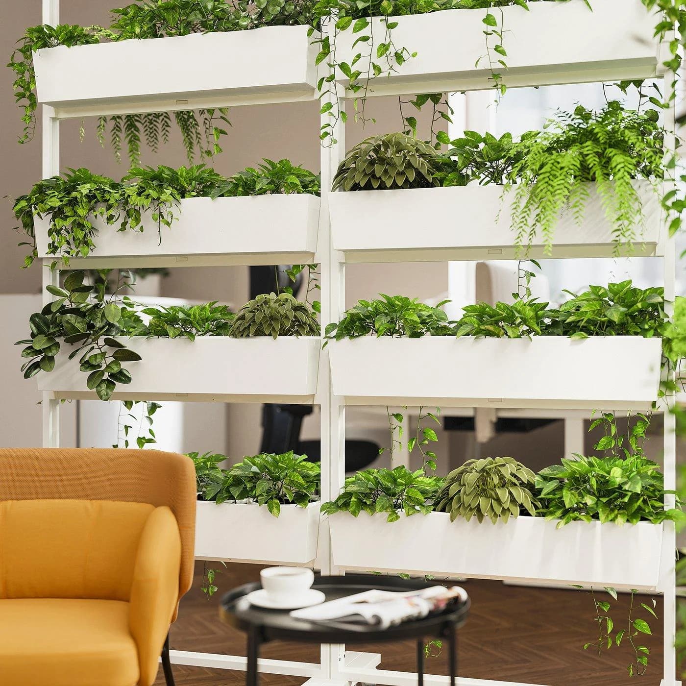 IKEA MITTZON Gestell mit Rollen und Behälter Weiß