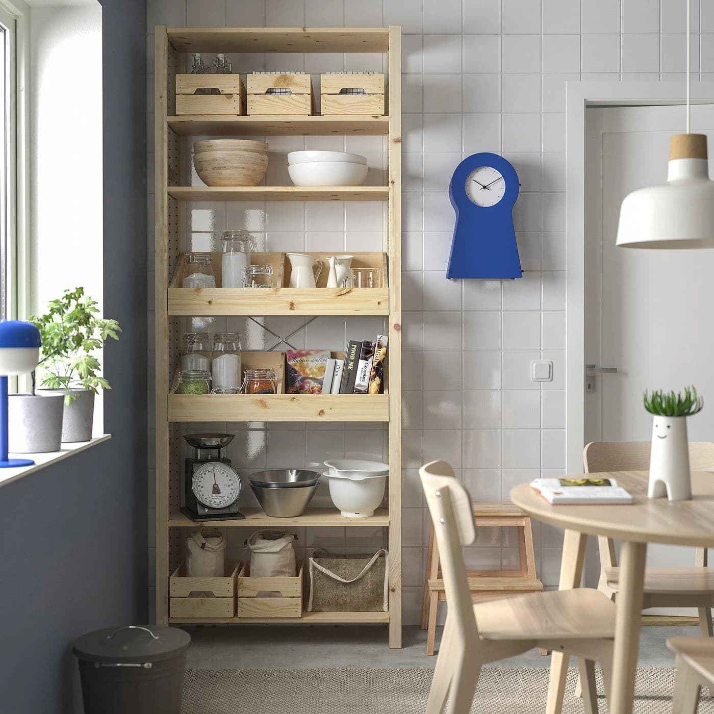 IKEA IVAR Regal mit Kästen und Trennsteg Kiefernholz
