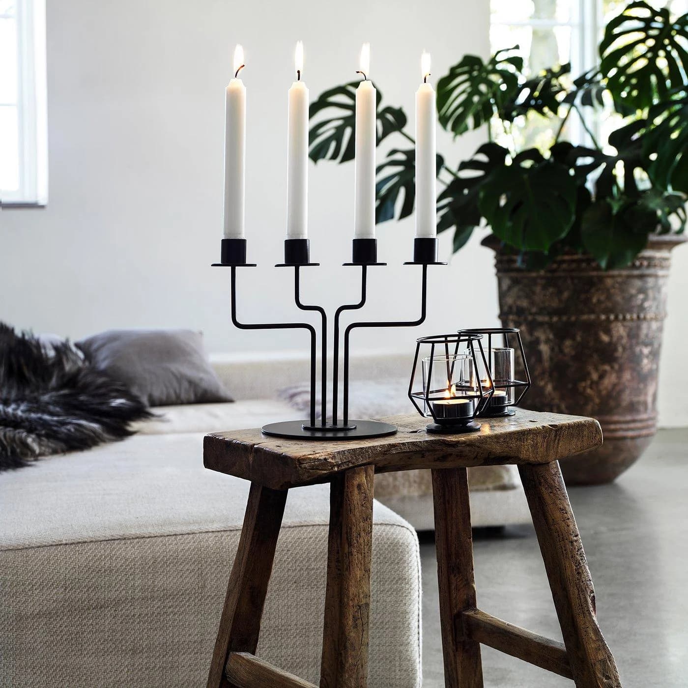 IKEA PÄRLBAND Teelichthalter Schwarz