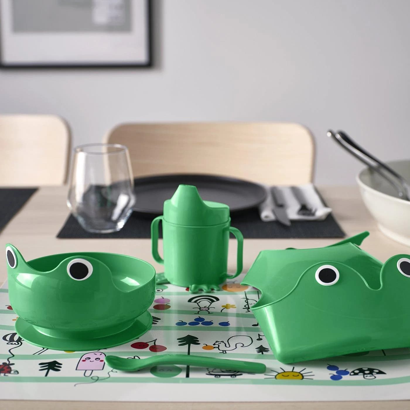 IKEA MATA Babygeschirr 4-tlg. Grün