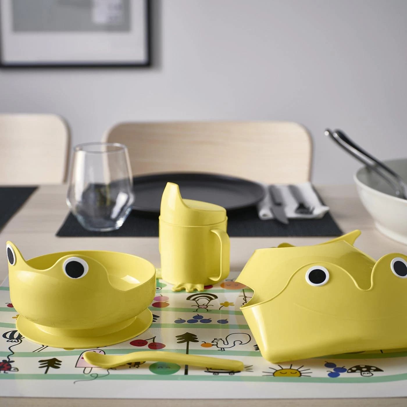 IKEA MATA Babygeschirr 4-tlg. Gelb