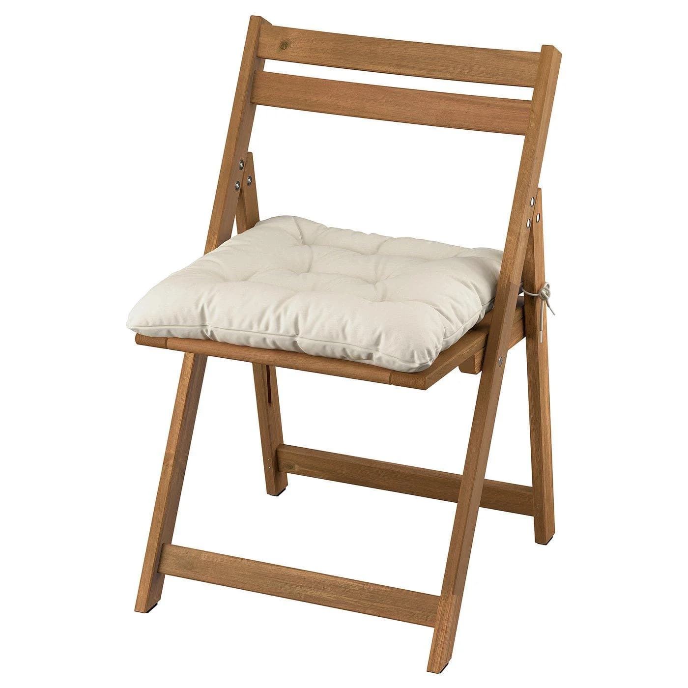 IKEA NÄMMARÖ Klappstuhl hellbraun mit Kissen
