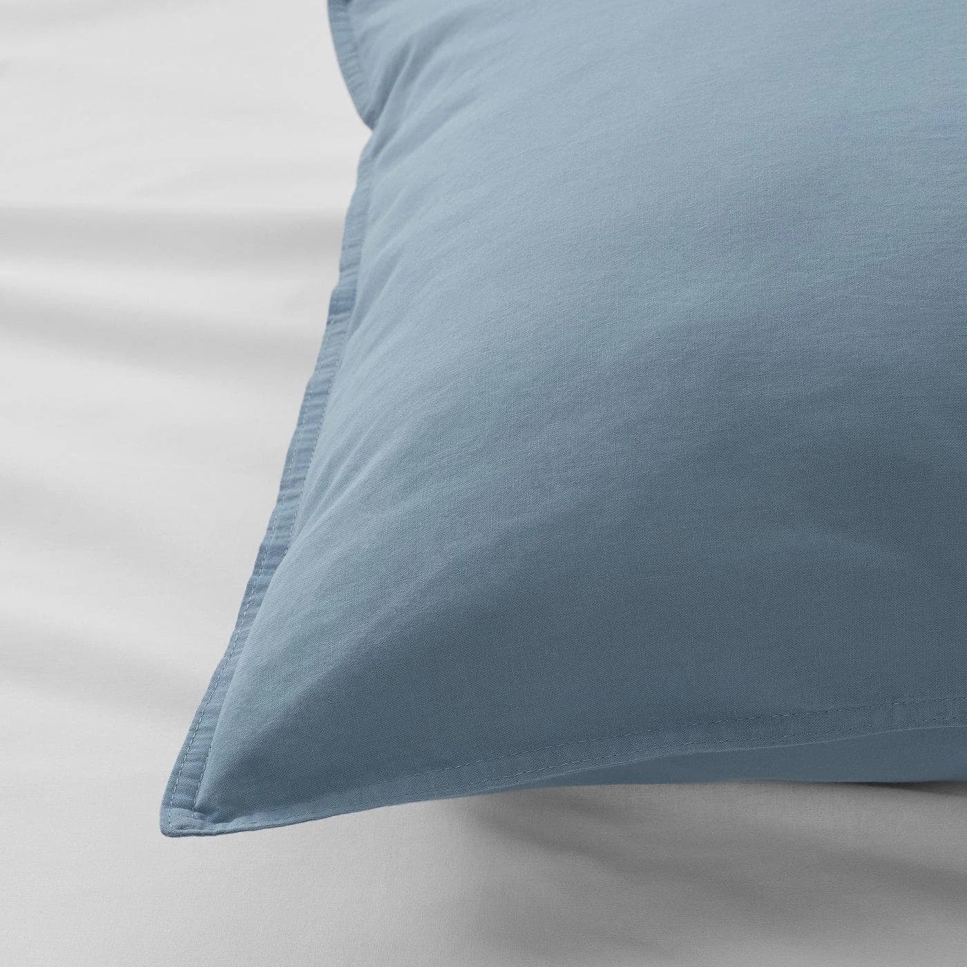 IKEA ÄNGSLILJA Kopfkissenbezug Blaugrau 100% Baumwolle