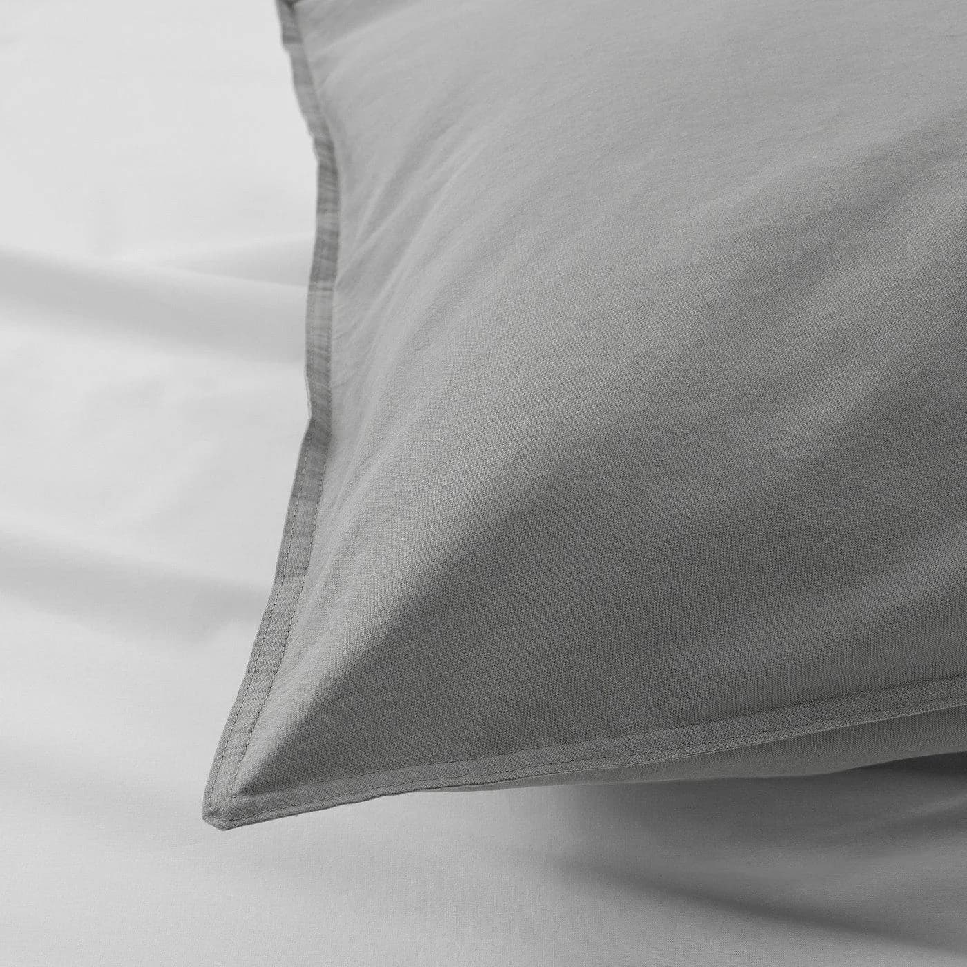 IKEA ÄNGSLILJA Kopfkissenbezug Grau 100% Baumwolle