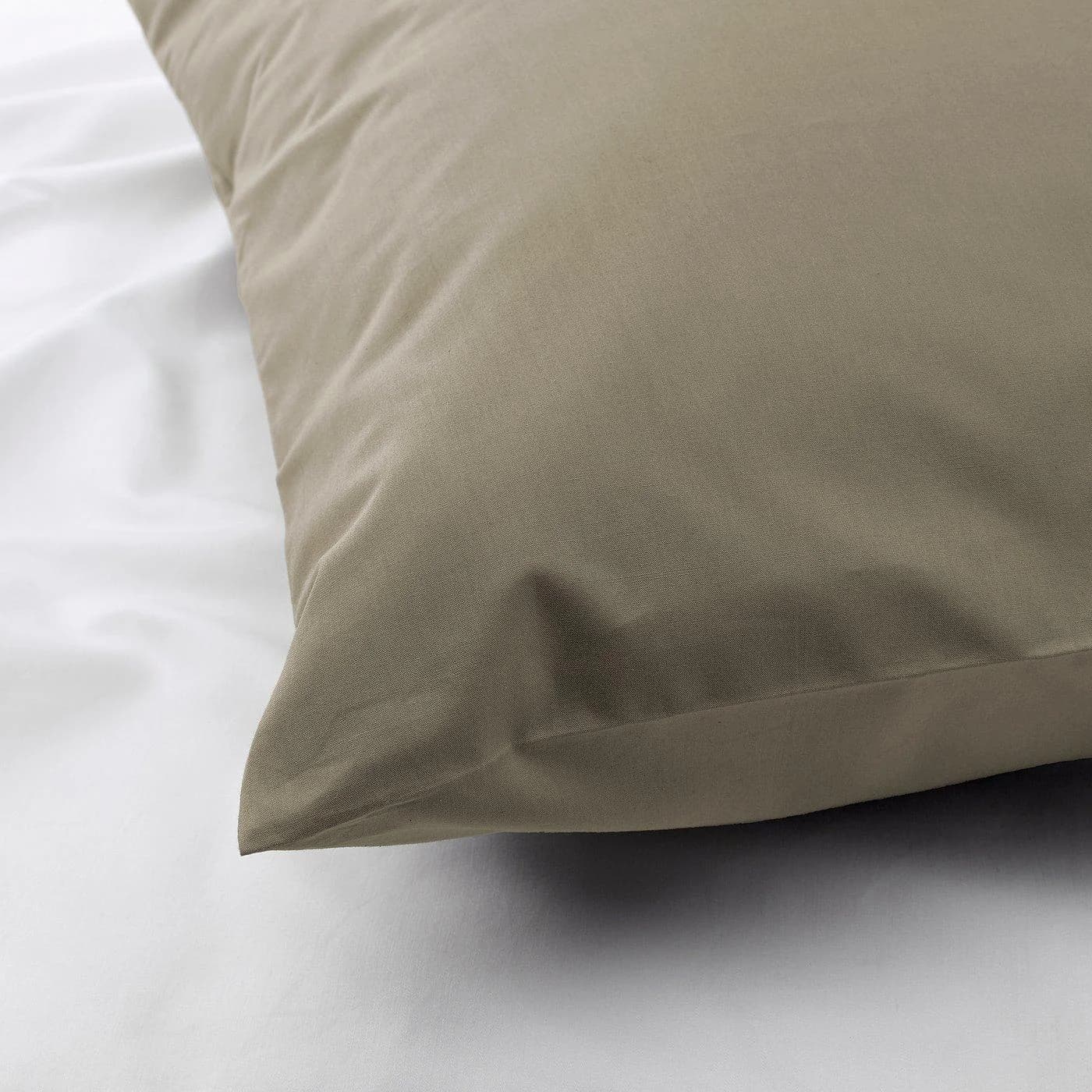 IKEA ULLVIDE Kopfkissenbezug Grau/Beige Baumwolle-Lyocell