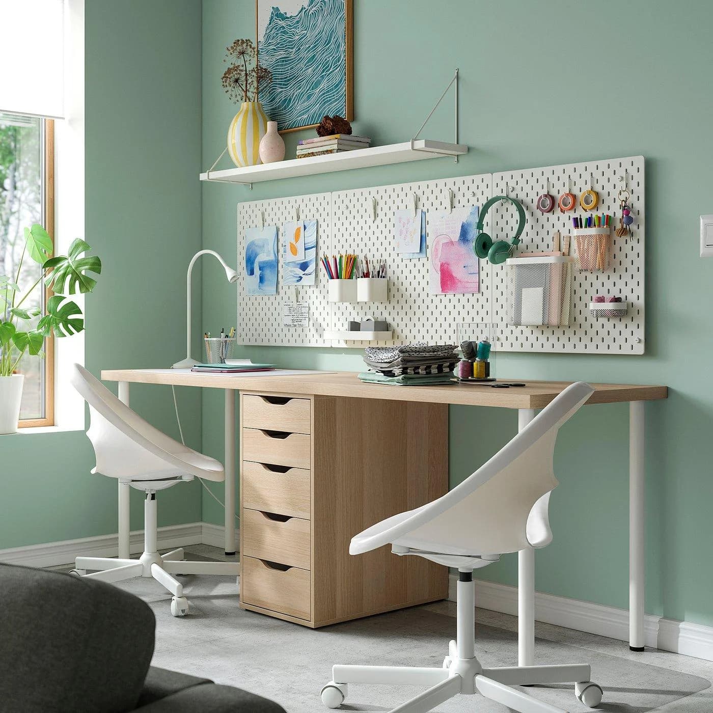 IKEA LAGKAPTEN / ALEX Schreibtisch Weiß