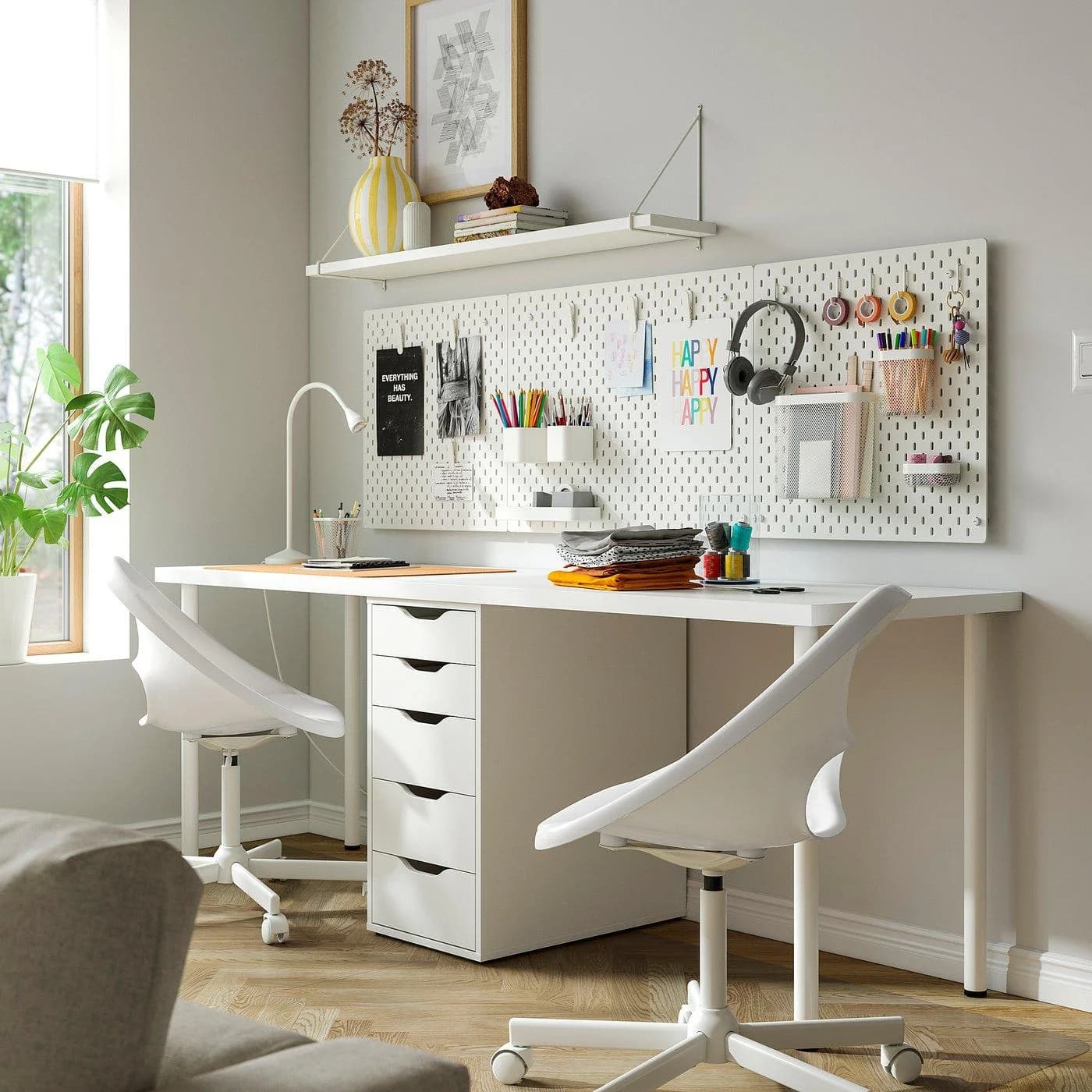 IKEA LAGKAPTEN / ALEX Schreibtisch Weiß