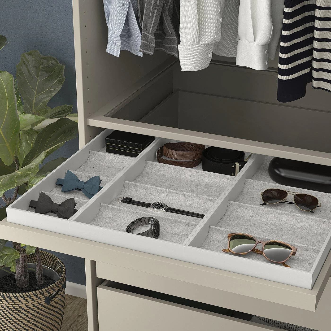 IKEA KOMPLEMENT Ausziehboden mit Einsatz Hellgrau