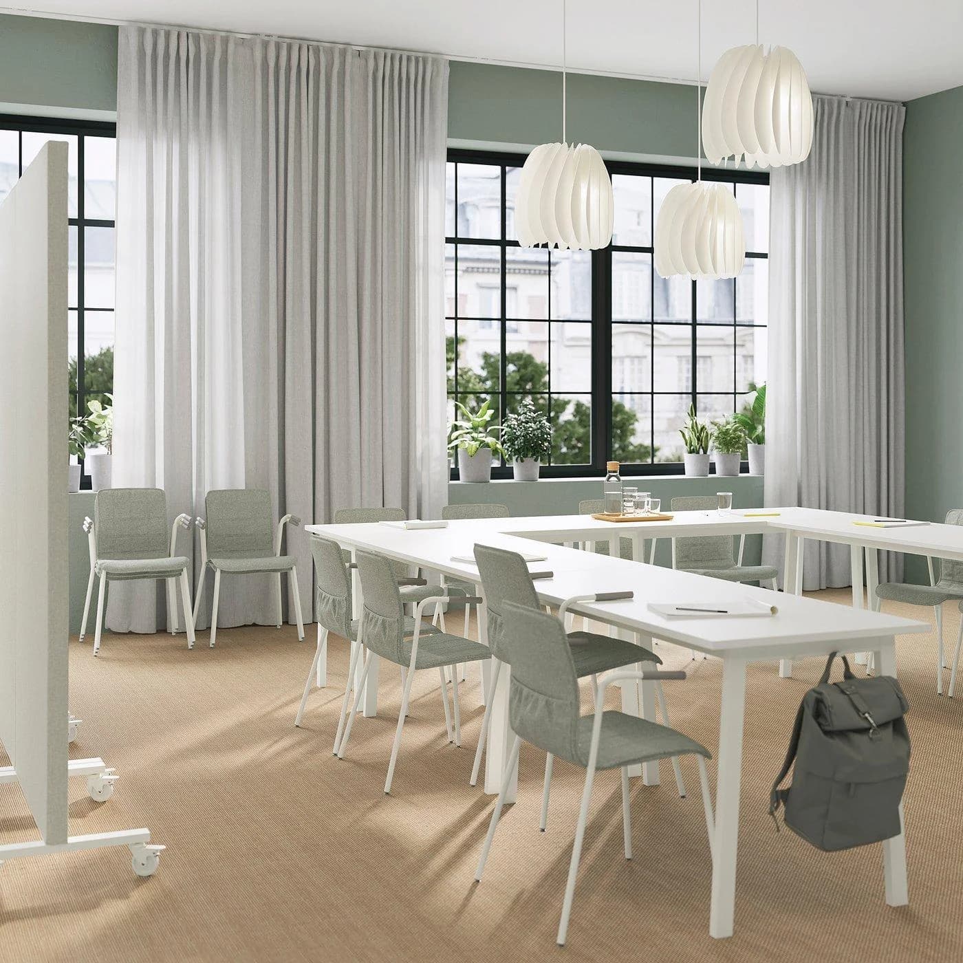 IKEA MITTZON Konferenztisch Weiß Modern