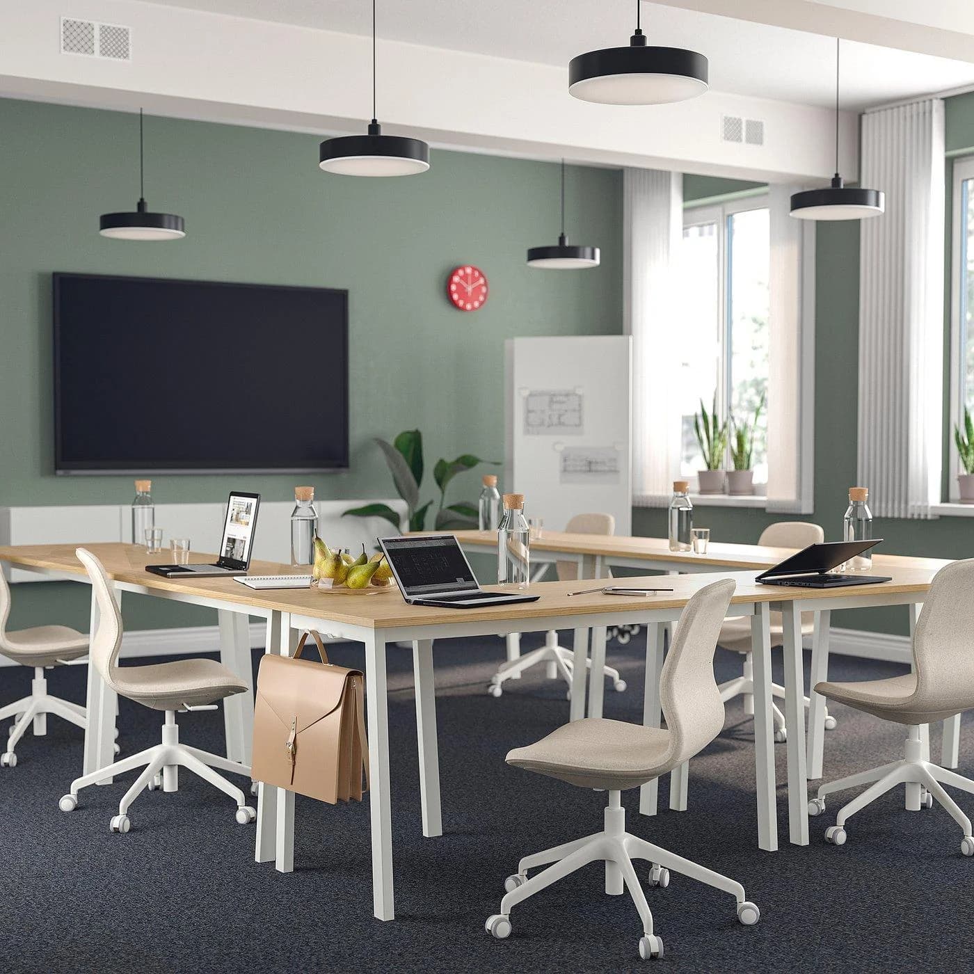 IKEA MITTZON Konferenztisch Weiß