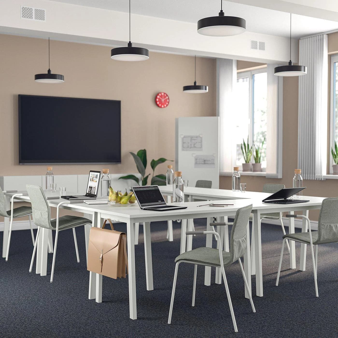 IKEA MITTZON Konferenztisch Weiß Modular