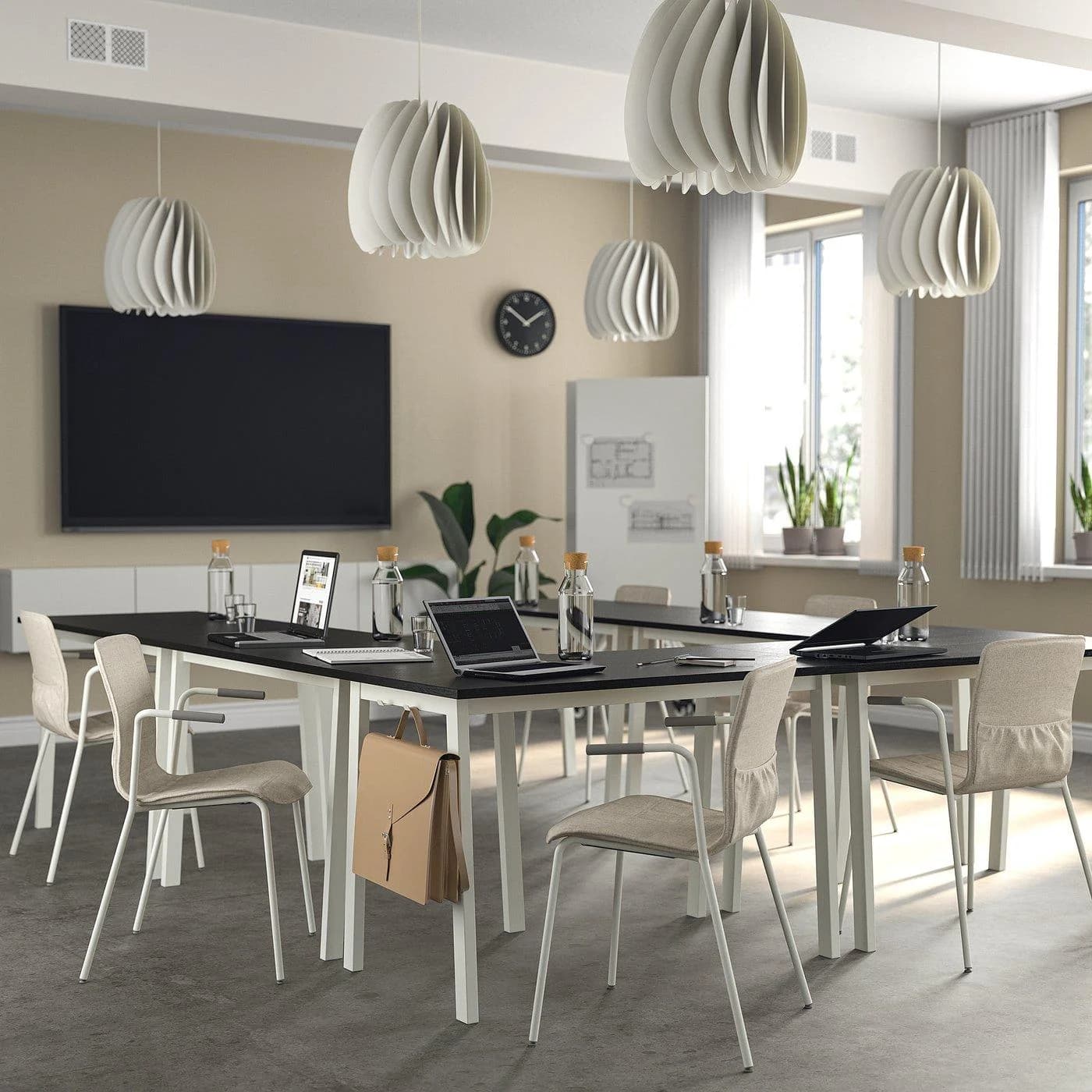IKEA MITTZON Konferenztisch Schwarz/Weiß