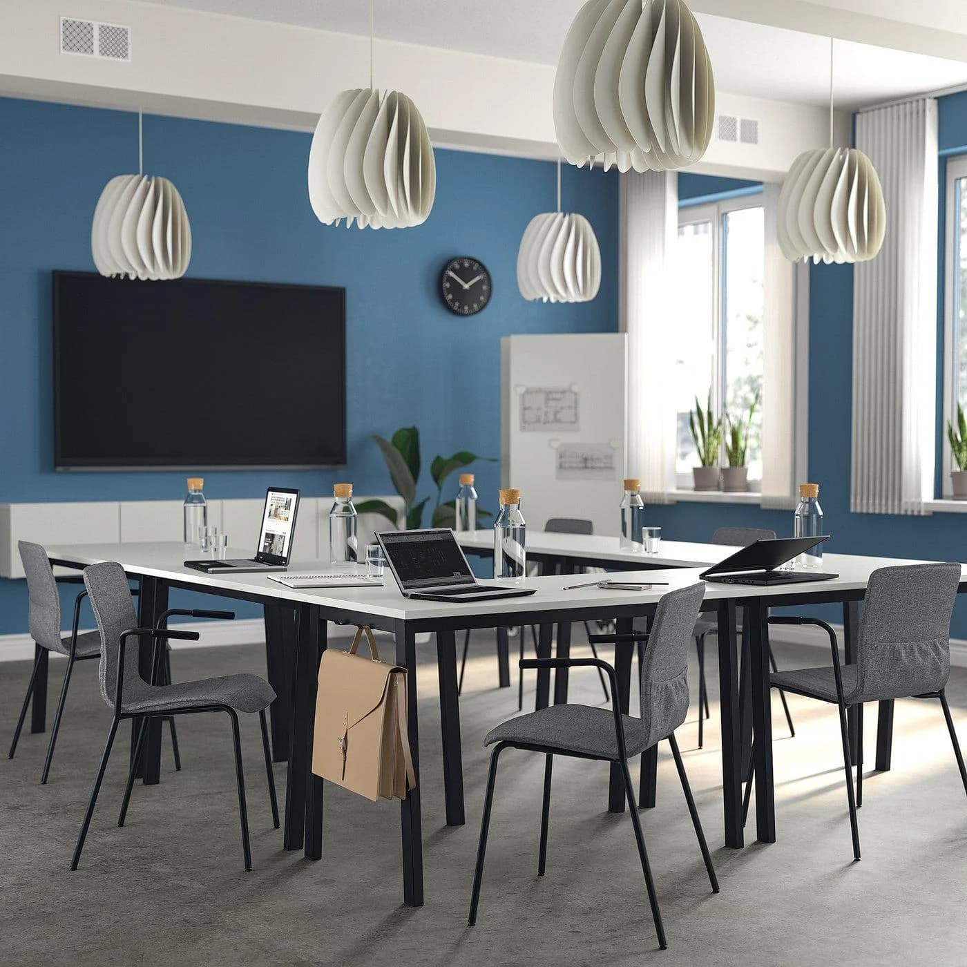 IKEA MITTZON Konferenztisch Schwarz/Weiß