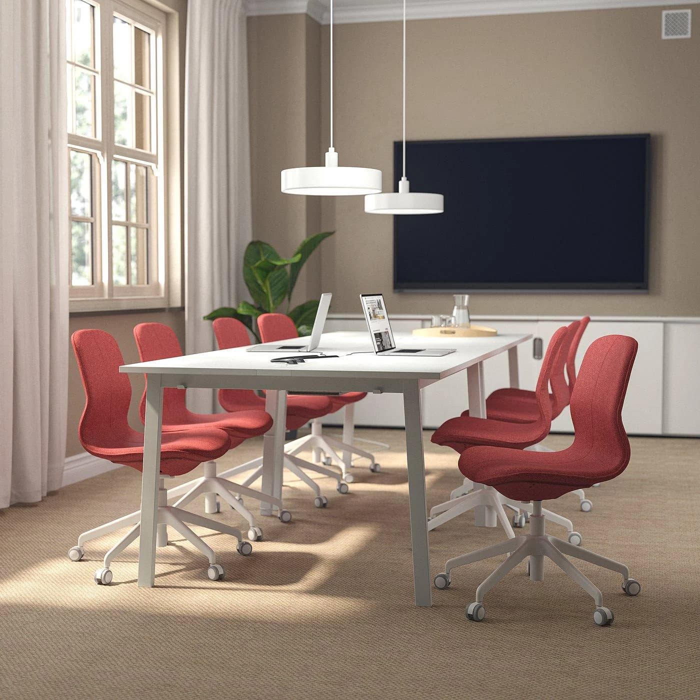 IKEA MITTZON Konferenztisch Weiß Modernes Design