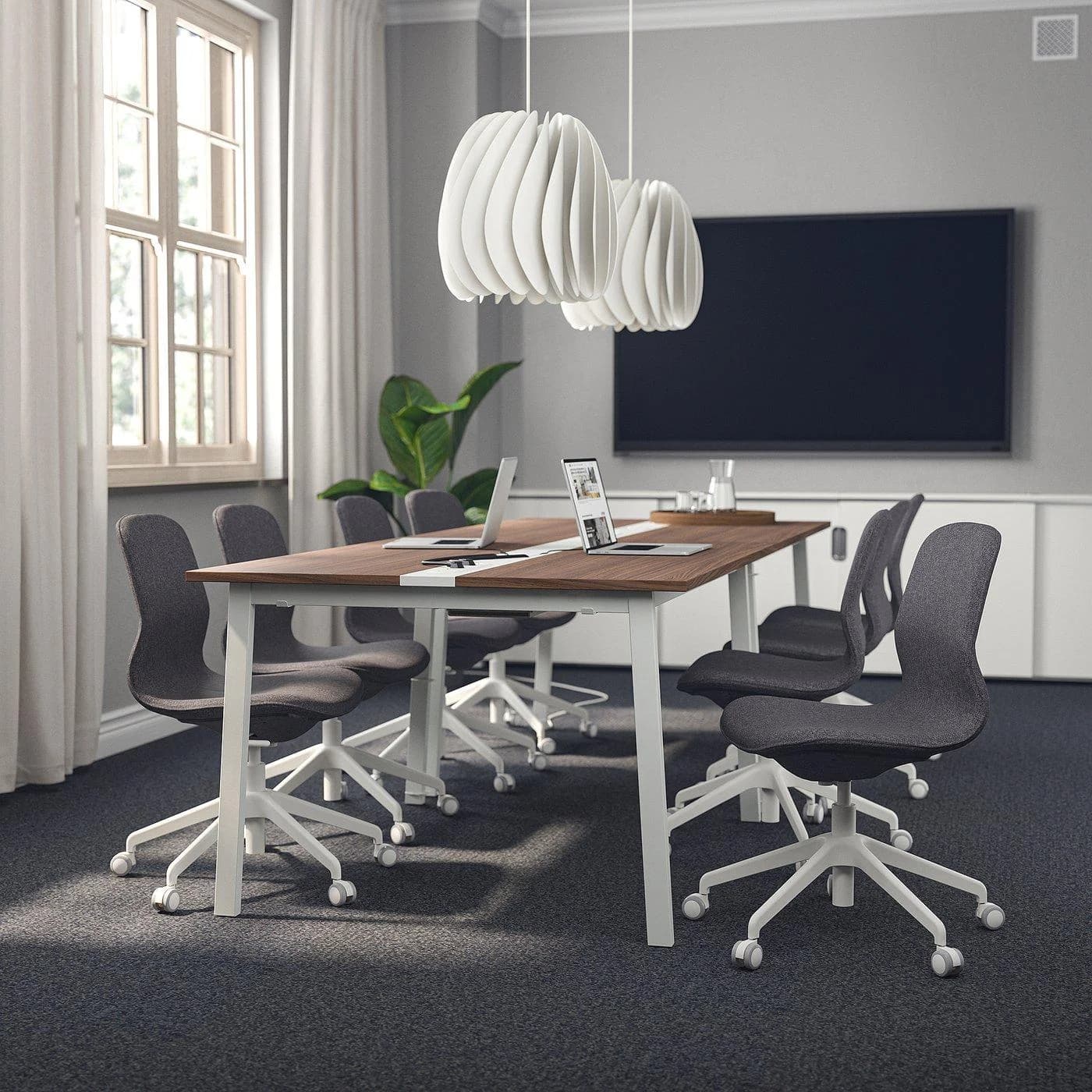 IKEA MITTZON Konferenztisch Weiß Modernes Design