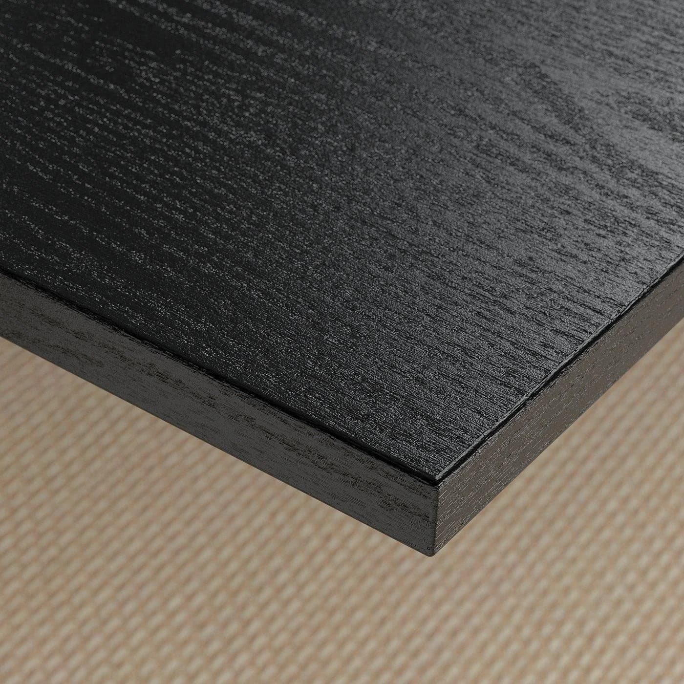 IKEA MITTZON Konferenztisch Schwarz/Weiß Eschenfurnier