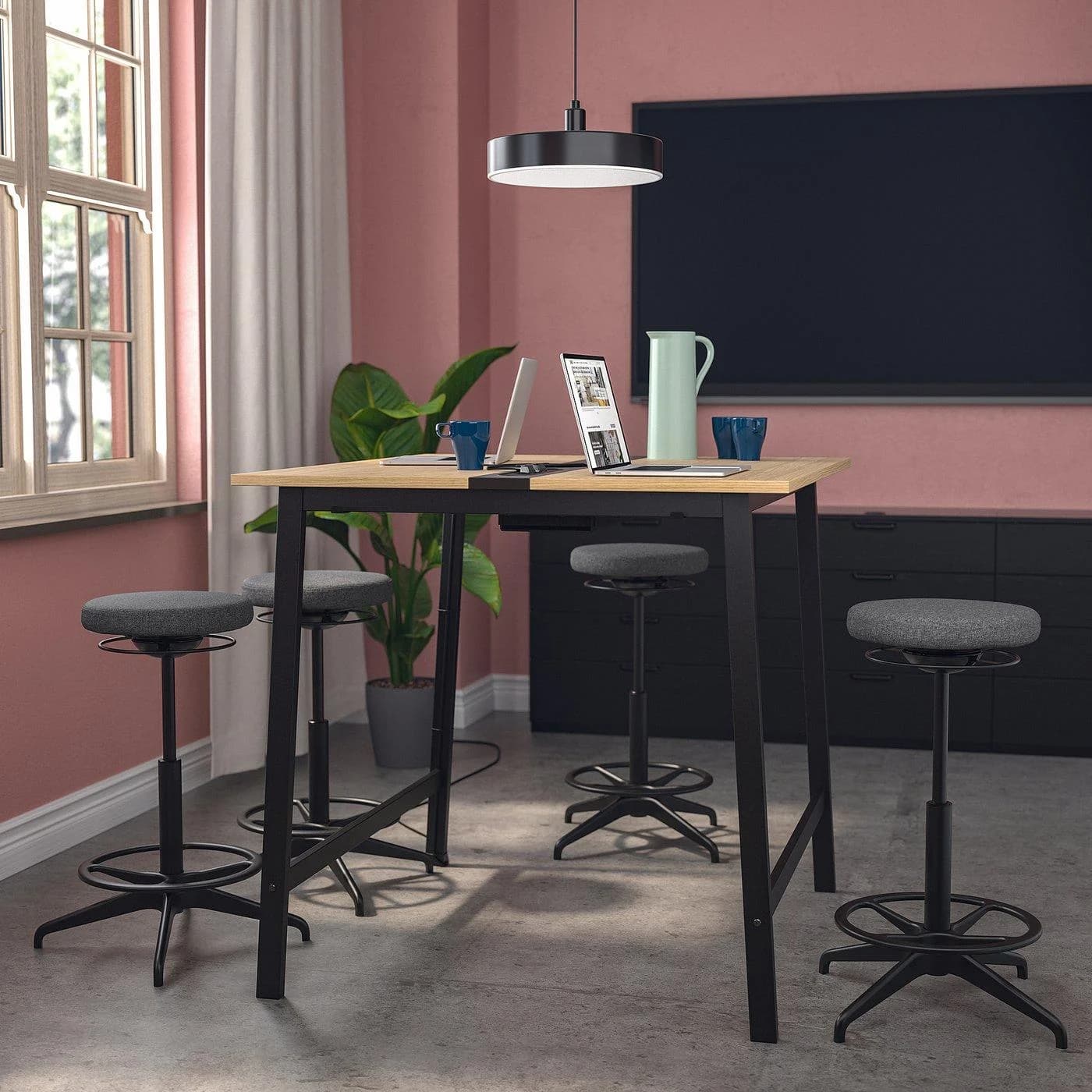IKEA MITTZON Konferenztisch Schwarz