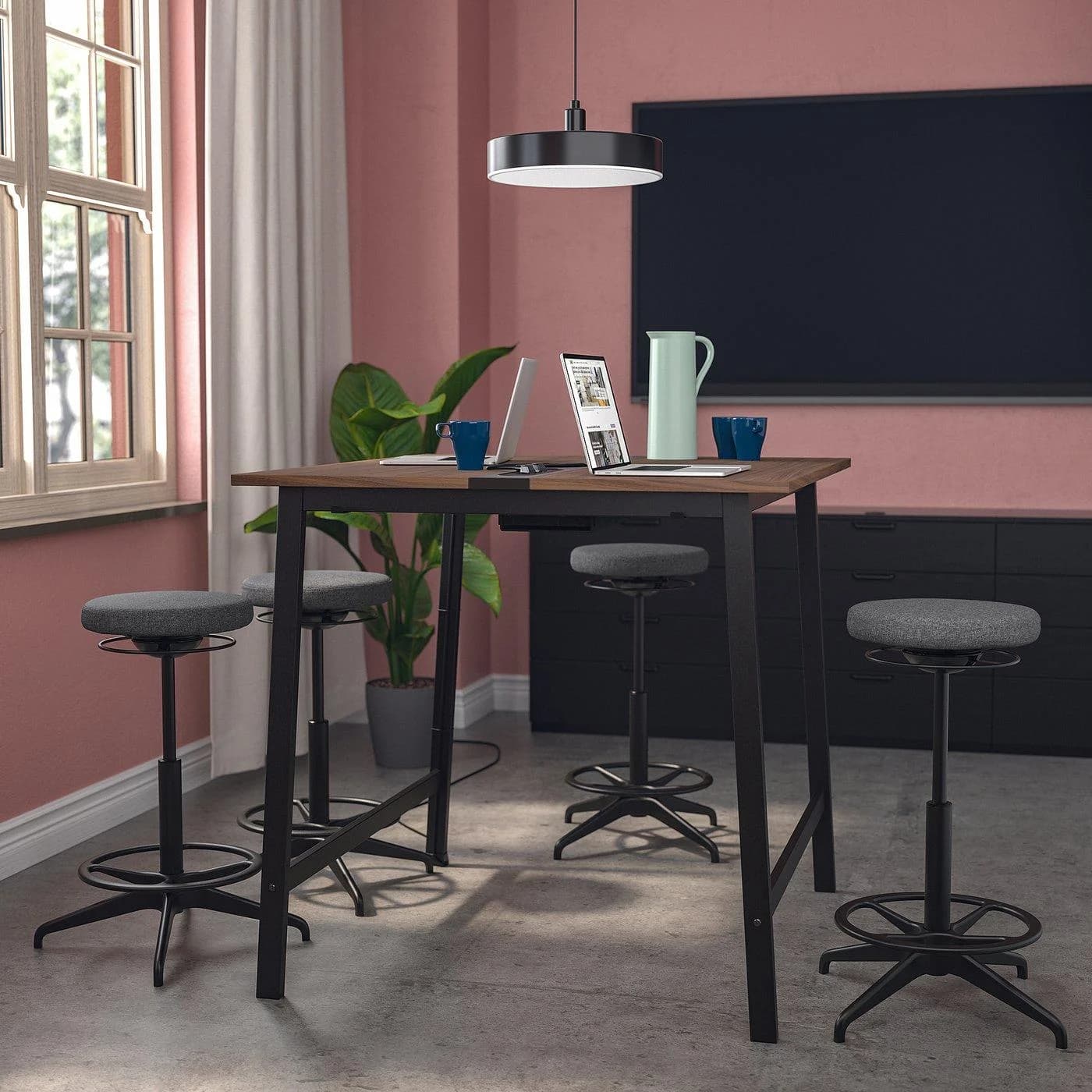 IKEA MITTZON Konferenztisch Schwarz