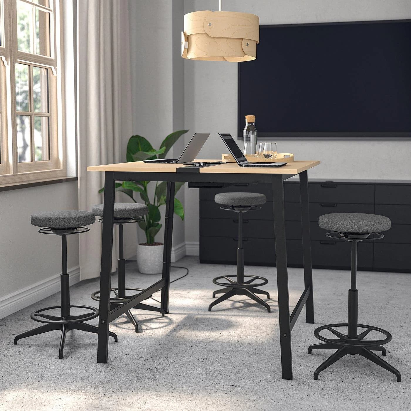 IKEA MITTZON Konferenztisch Schwarz