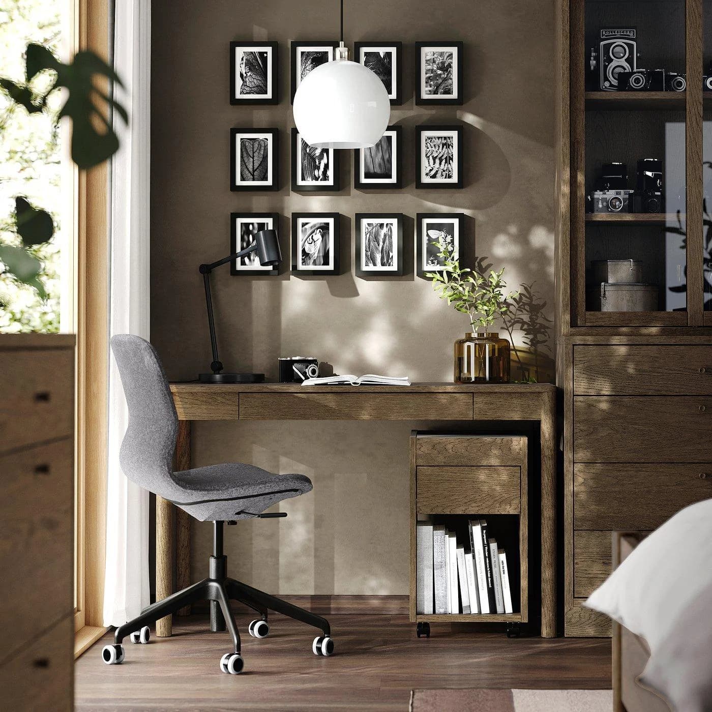 IKEA TONSTAD Schreibtisch Braun Gebürstetes Eichenfurnier
