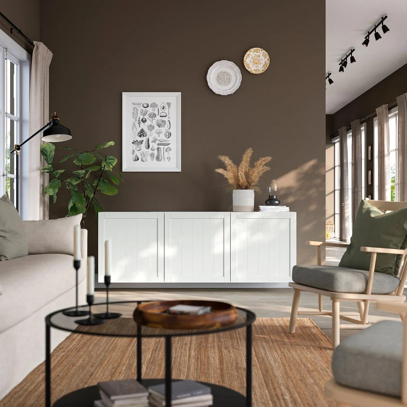 IKEA BESTÅ Schrankkombination für Wandmontage Weiß
