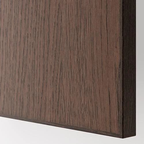IKEA METOD Unterschrank für HAVSEN Spüle 2 mit SINARP Fronten Braun/Grau