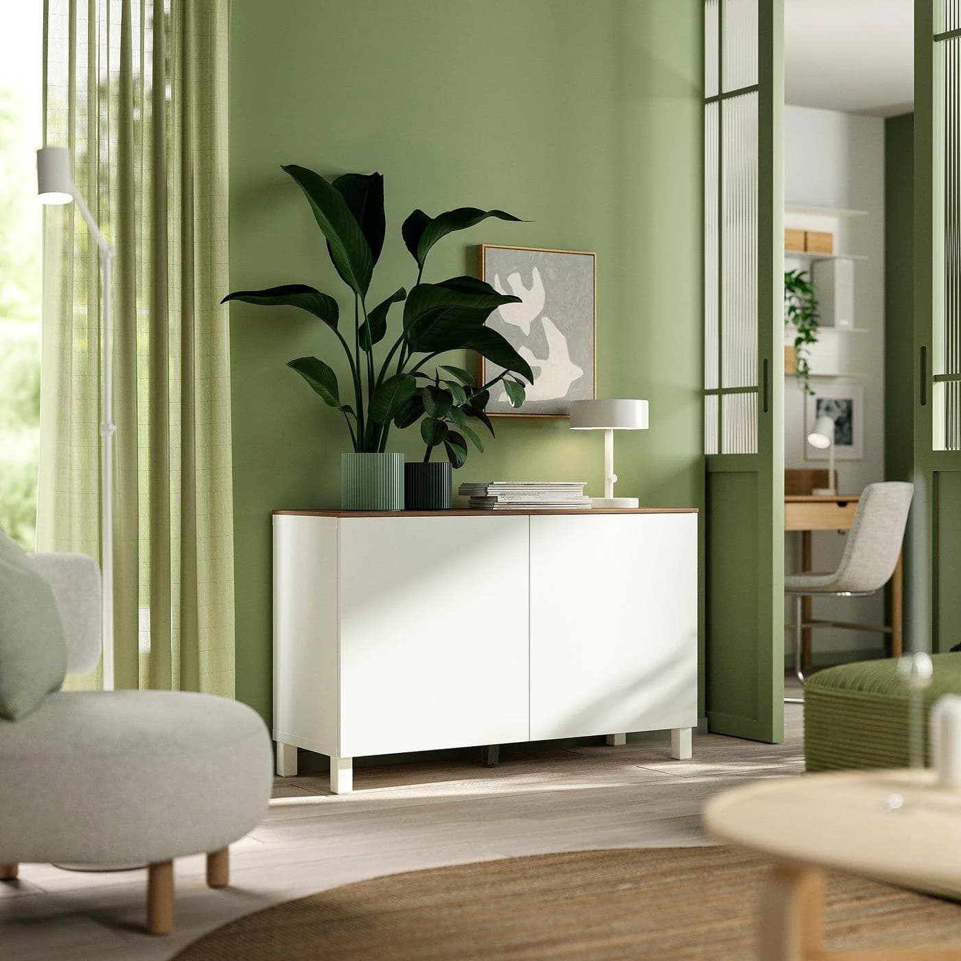 IKEA BESTÅ Aufbewahrung mit Türen Weiß Sideboard