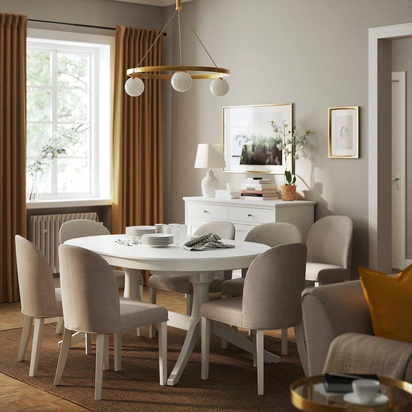 IKEA ROSENTORP Ausziehtisch Weiß