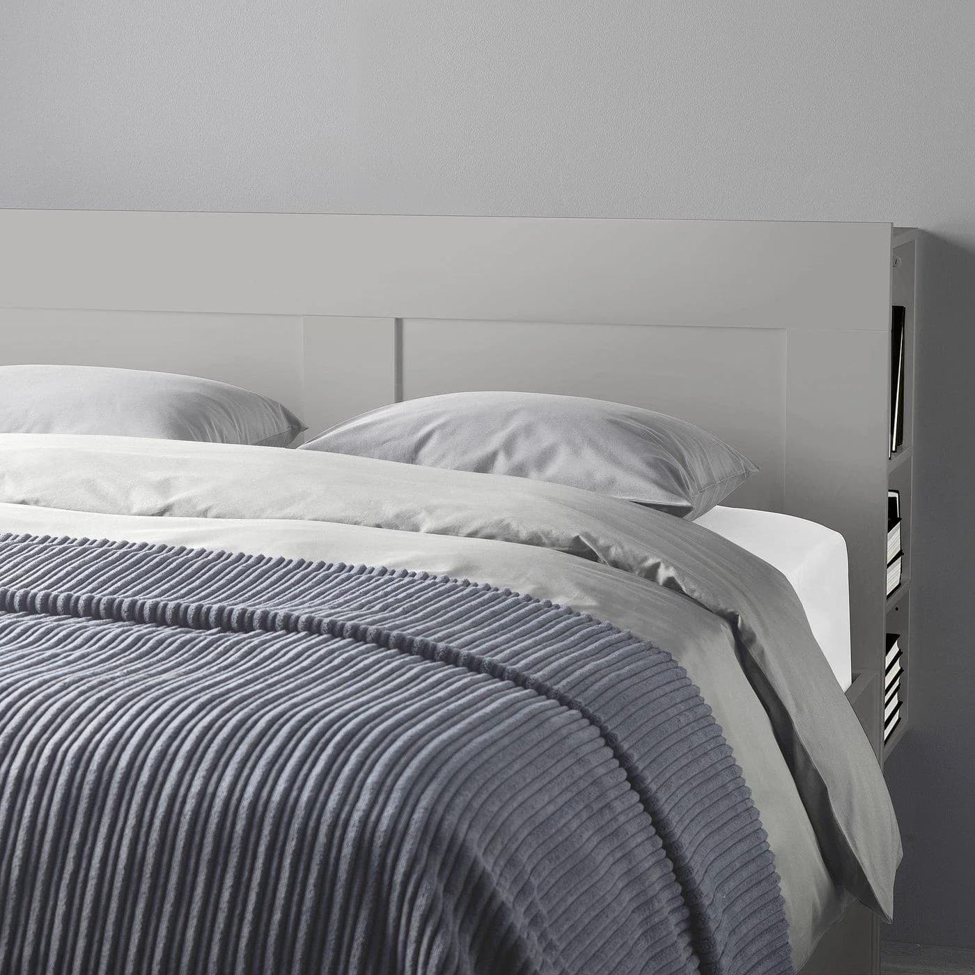 IKEA BRIMNES Kopfteil mit Ablage Grau