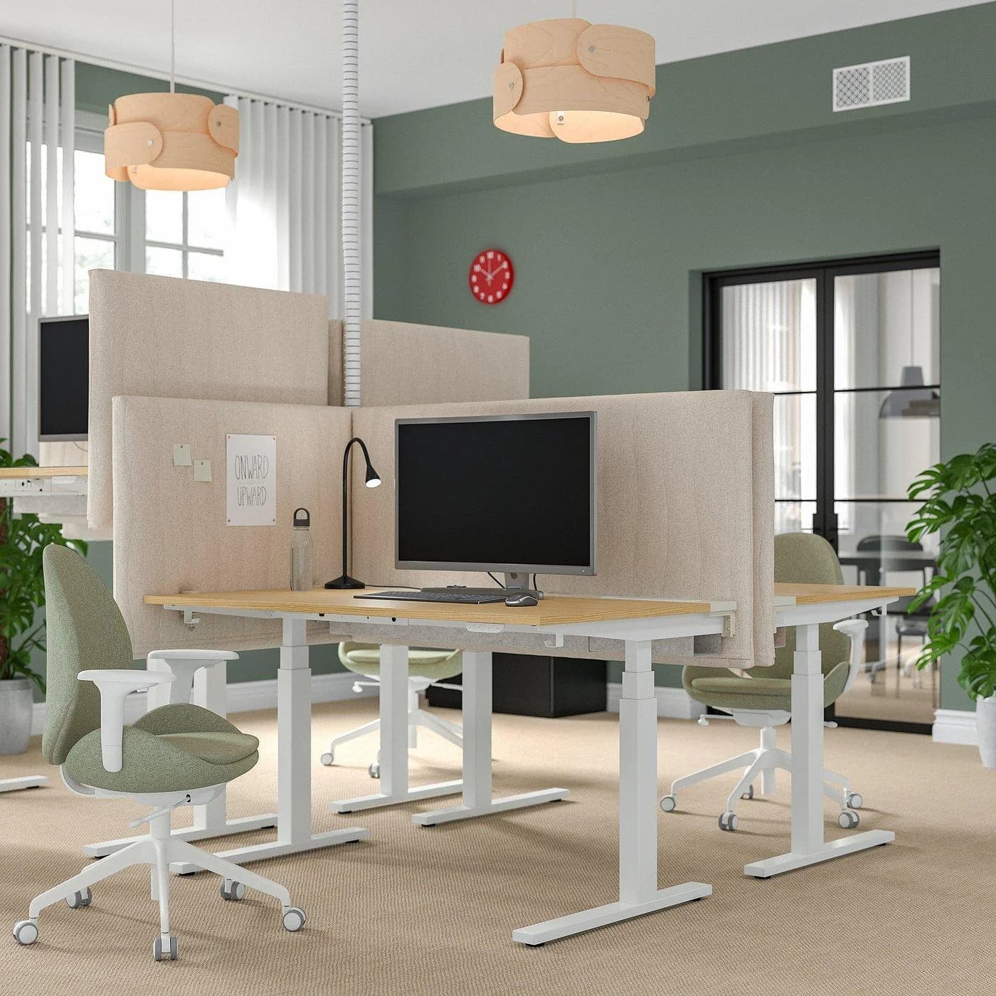 IKEA MITTZON Schreibtisch sitz/steh weiß elektrisch höhenverstellbar