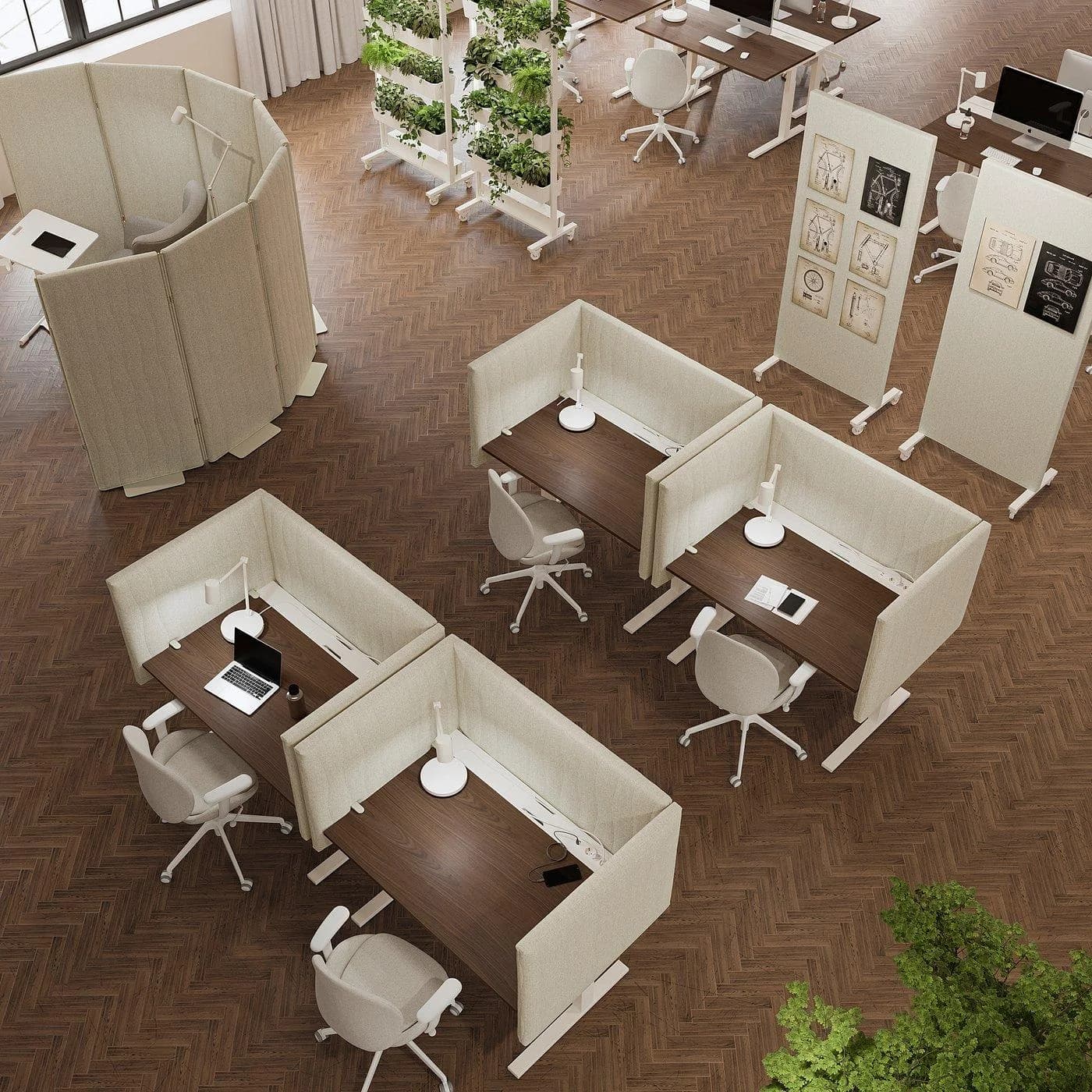 IKEA MITTZON Schreibtisch sitz/steh elektrisch weiß Nussbaumfurnier