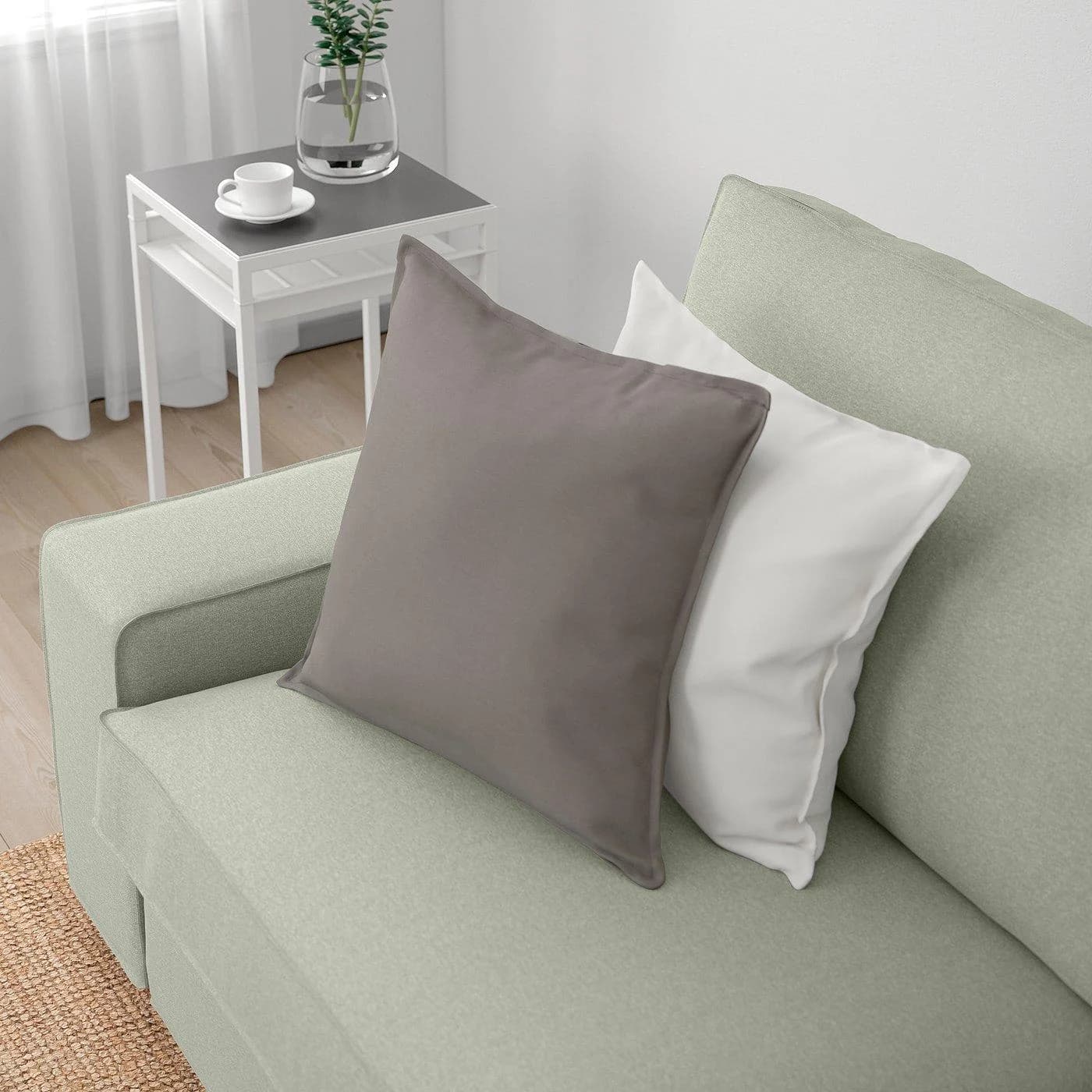 IKEA KIVIK 4er-Sofa mit Récamiere Hellgrün