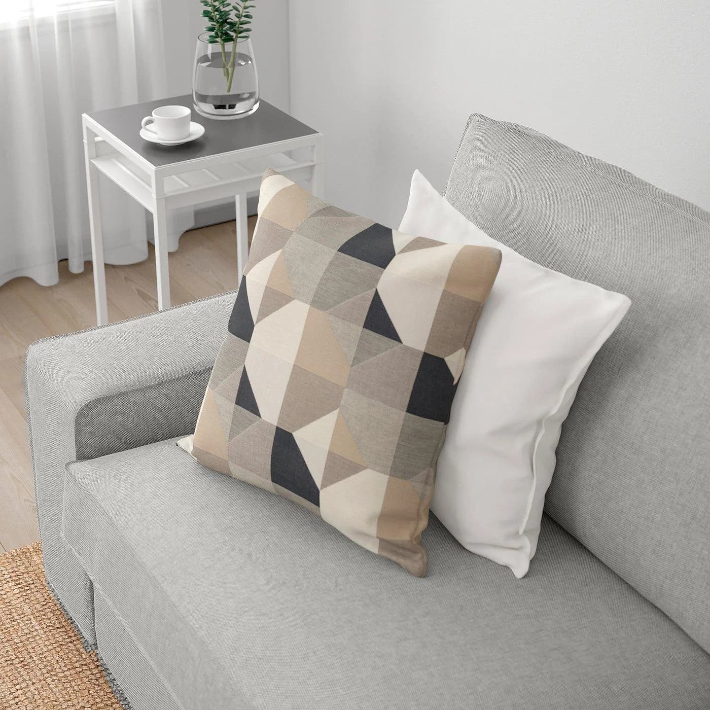 IKEA KIVIK 4er-Sofa mit Récamiere Schwarz/Weiß