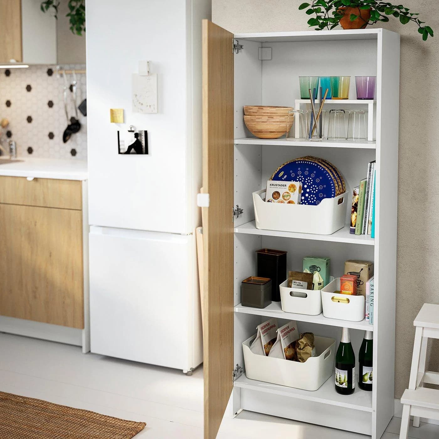 IKEA KNOXHULT Hochschrank mit Tür Eichenachbildung