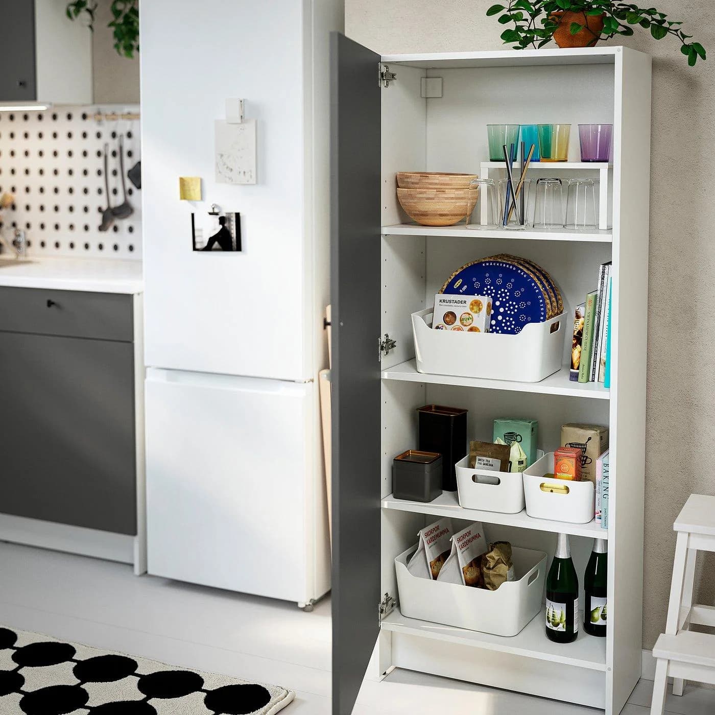 IKEA KNOXHULT Hochschrank mit Tür Dunkelgrau