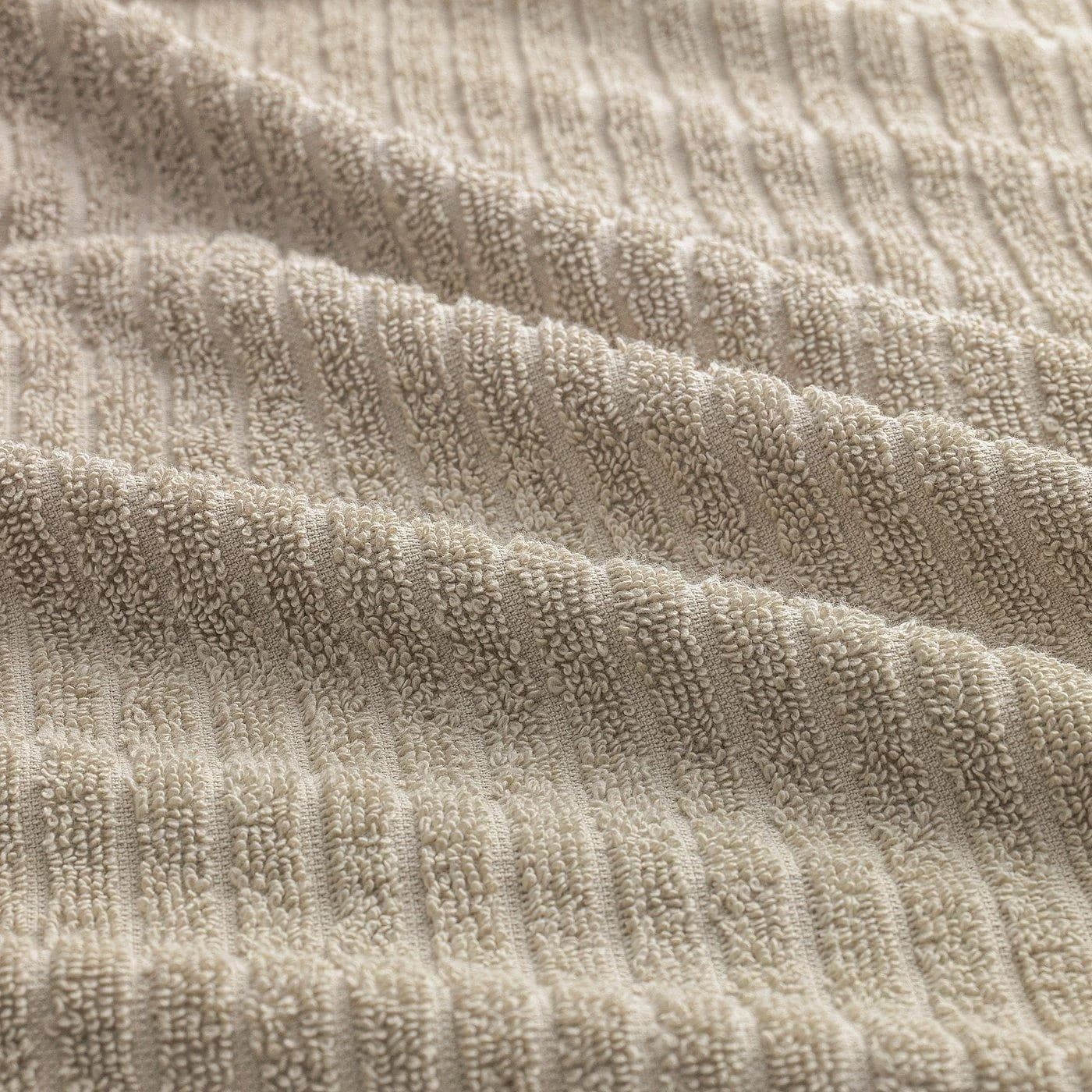 IKEA VÅGSJÖN Badelaken Beige Frottee Streifenmuster