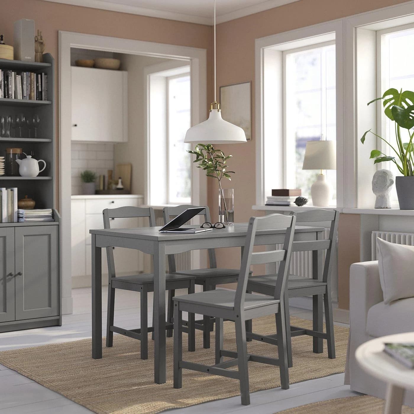IKEA HAUGA Esstisch Grau Birkenfurnier