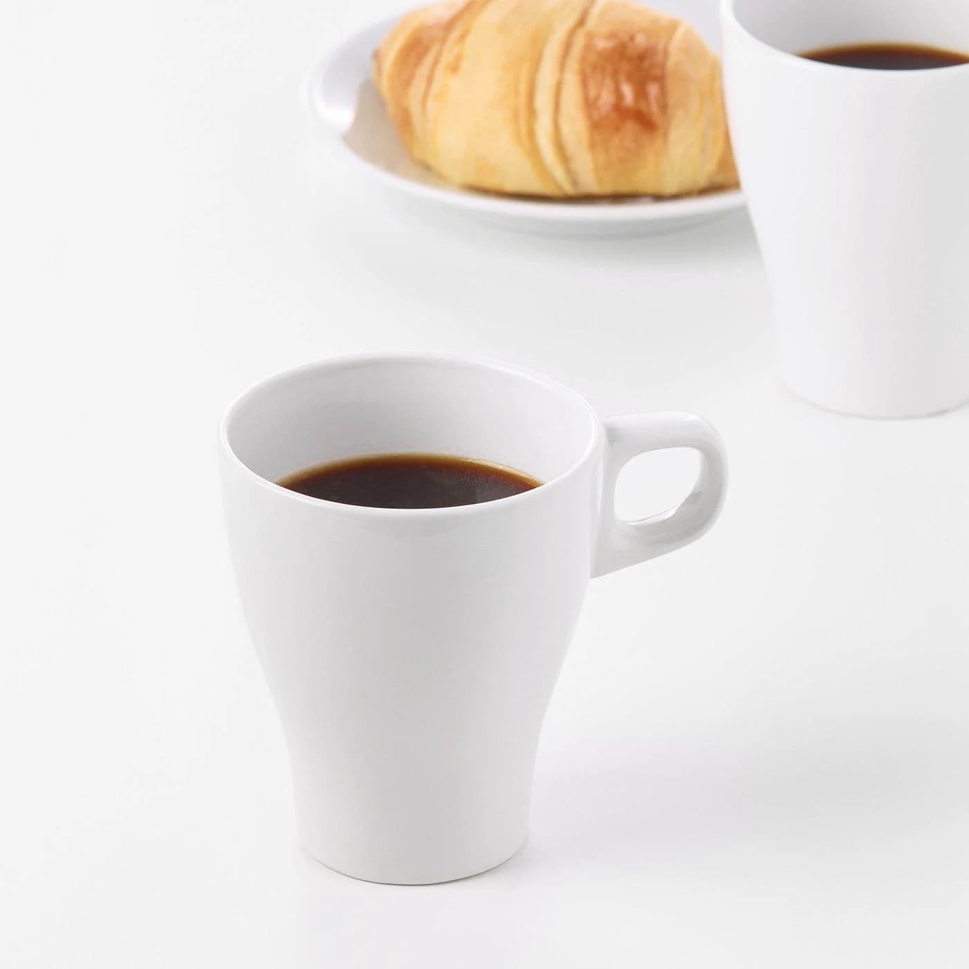 IKEA FÄRGRIK Becher Weiß Steinzeug