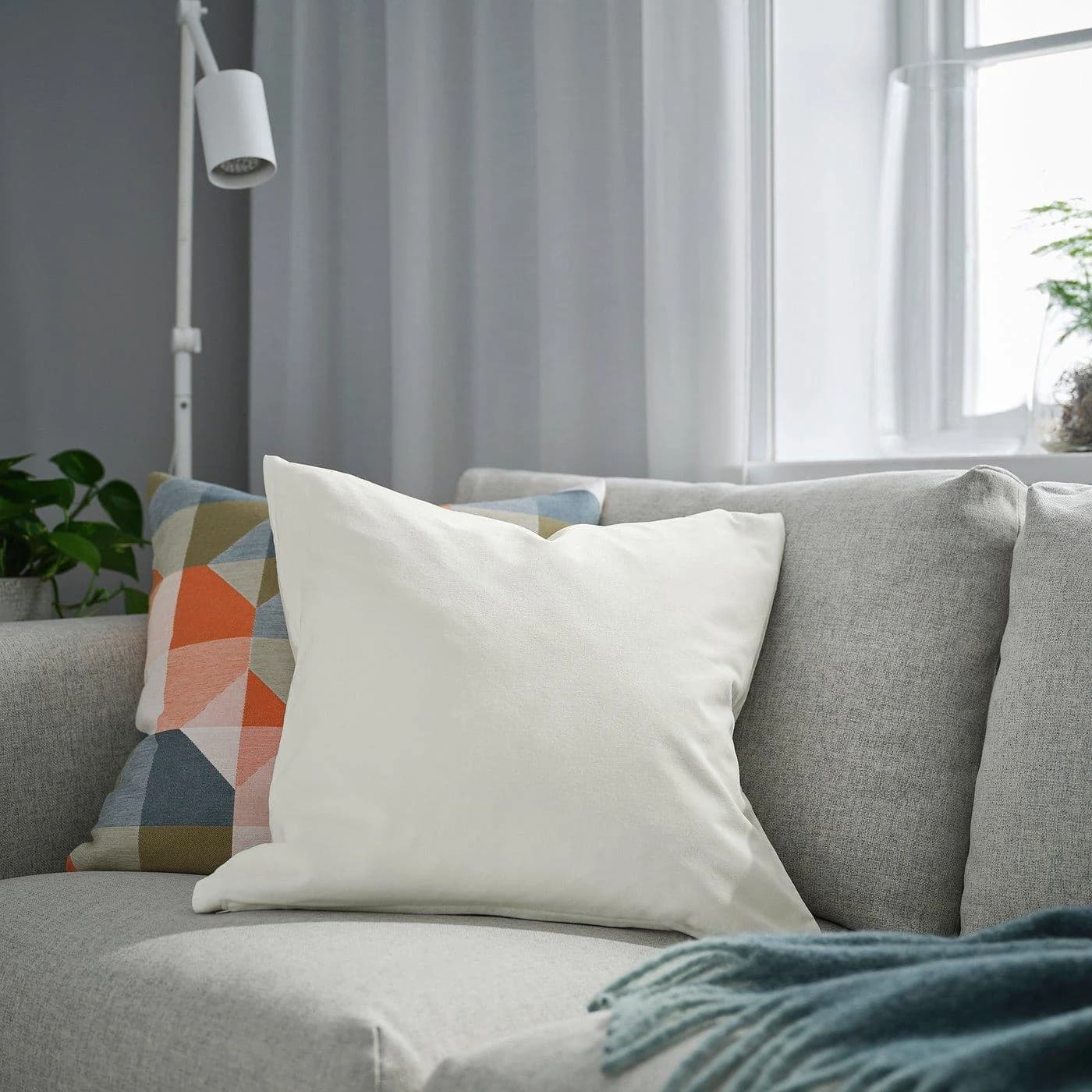 IKEA SANELA Kissenbezug Beige Baumwollsamt