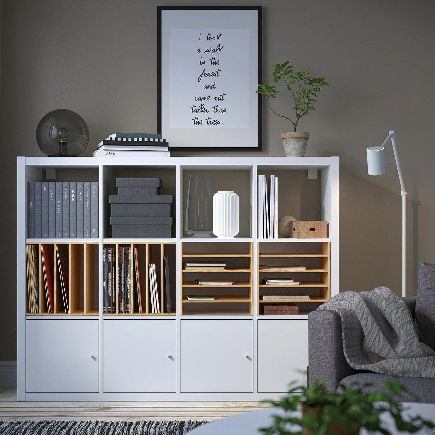 IKEA KALLAX Einsatz mit 4 Böden Kiefernholz