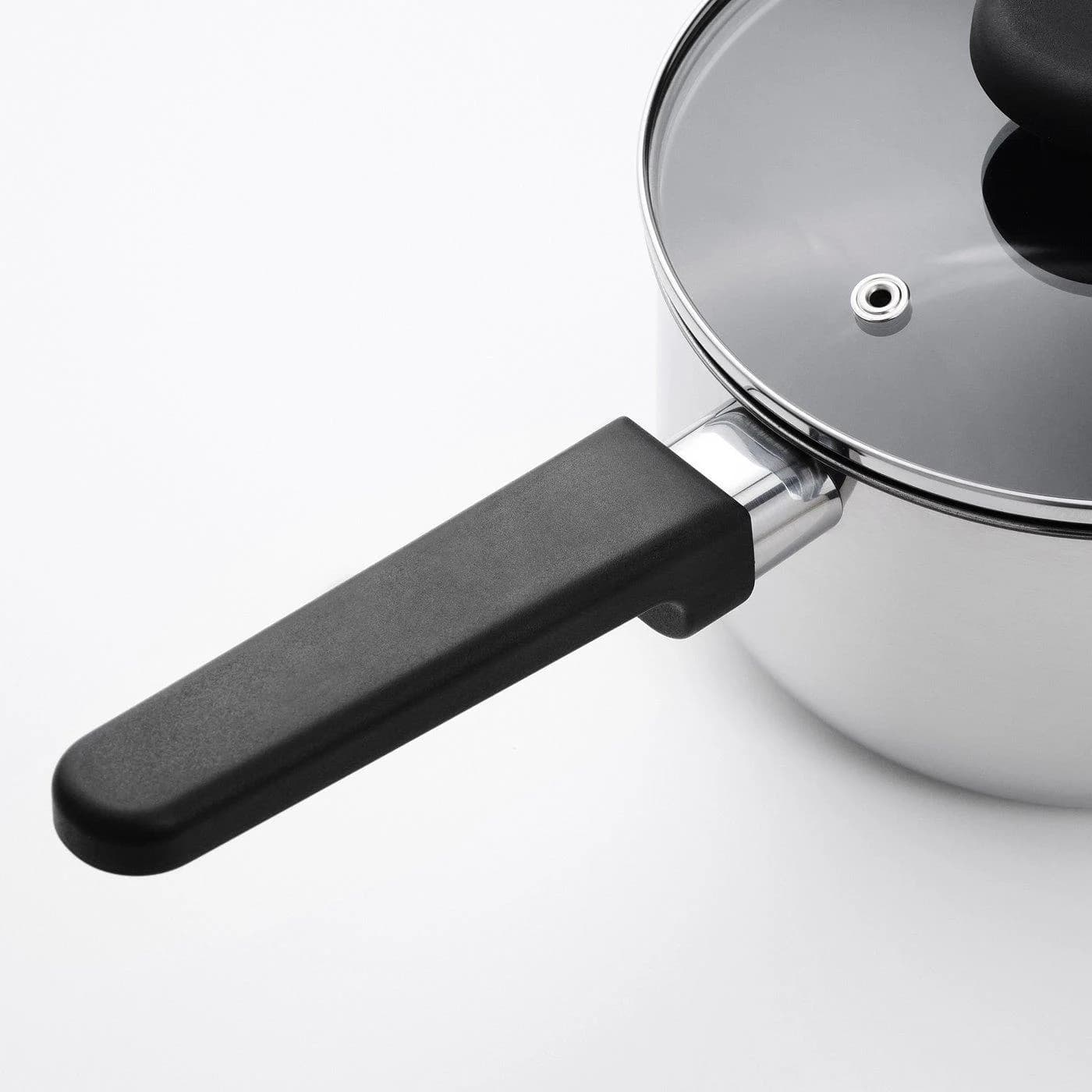 IKEA MIDDAGSMAT Kasserolle mit Deckel Grau Antihaftbeschichtung