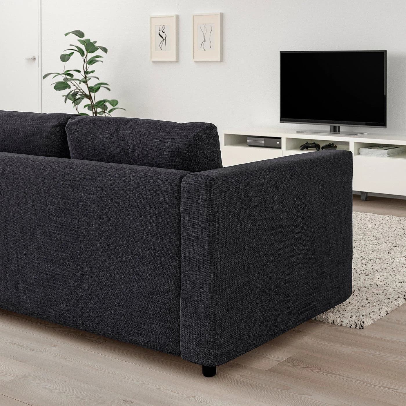 IKEA VIMLE 3er-Bettsofa Dunkelgrau Schlafsofa
