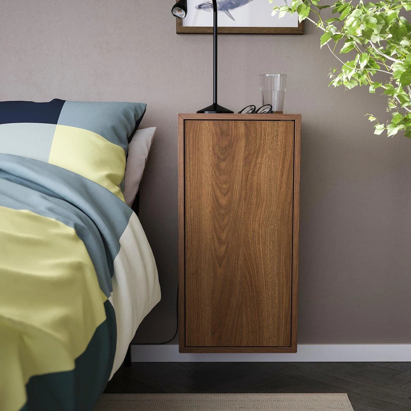 IKEA EKET Wandschrank 1 Boden/Tür Nussbaumnachbildung